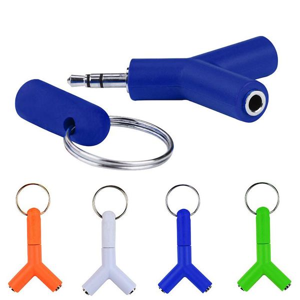 

новый соединитель для наушников конвертер 3.5mm stereo splitter audio to mic headset plug adapter для адаптера пк мобильного телефона