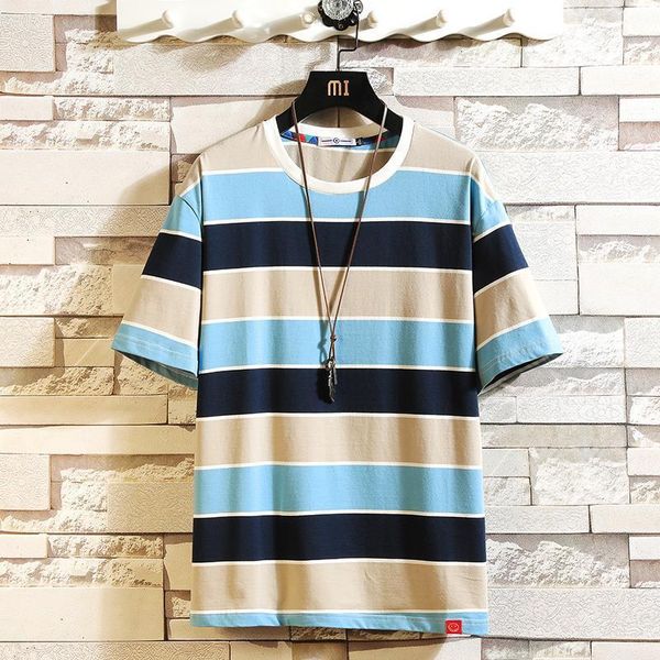 

men's cotton striped t-shirts funny mens summer tshirts male oversized tee shirts fashion 5xl casual t shirt for man streetwear, White;black