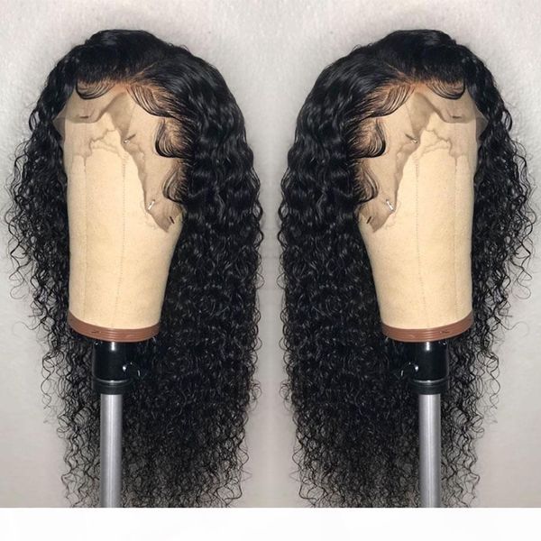 

360 frontal full lace wig curly glueless virgin brazilian pre plucked curly 360 lace frontal wigs with baby hair for black women, Black;brown