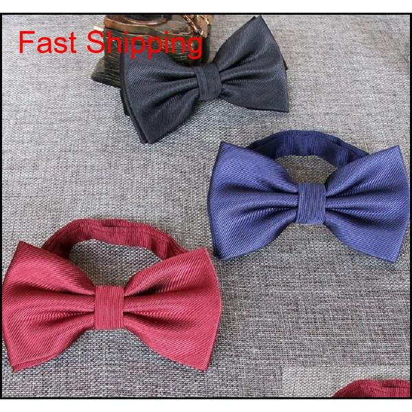 

1200 high density bow tie strip butterfly for men business wedding bowknot 15 colors red black blue purple bowties 2pcs/lot 9krwt, Black;gray