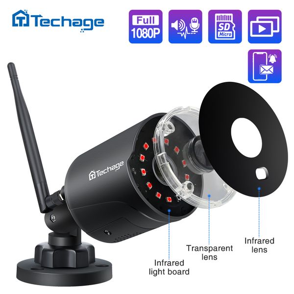 

techage 1080p 2mp wireless wiftwo way audio ir night vision p2p onvif cctv outdoor video surveillance tf card slot