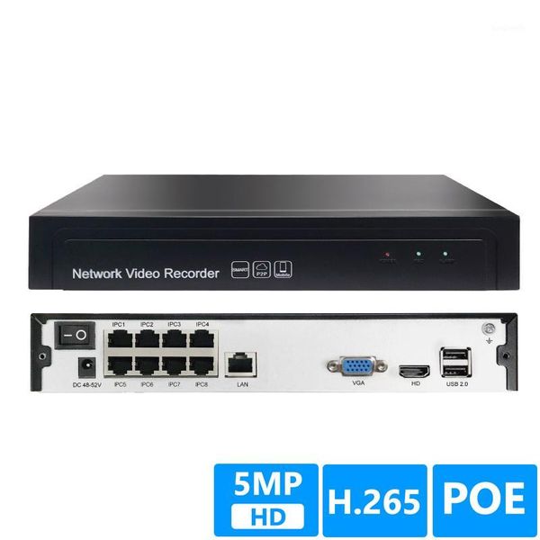 

8ch 5mp poe 1 sata nvr h.265+/h.265/h.264 cctv up to 16ch 5.0mp network video recorder onvif 2.6 ip camera p2p aeeye2.01, Black;white