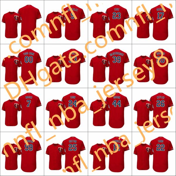 

minnesota twins men #22 miguel sano 7 joe mauer 26 max kepler women youth authentic flex base alternate custom jerseys, Blue;black