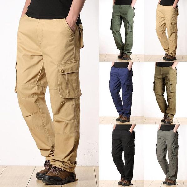 

men pants joggers fashionable overalls trousers casual pockets camouflage men sweatpants hip hop pants casual overalls trousers, Black