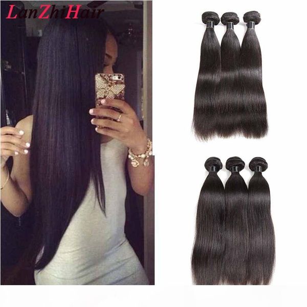 

peruvian remy hair body wave 3pcs lot brazilian human hair weaves double weft human hair extensions body wave, Black