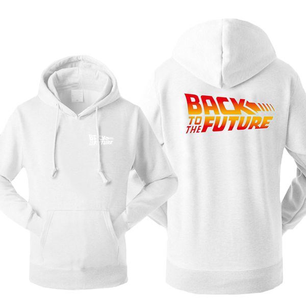 

back to the future men's hoodies sweatshirt movie tracksuit fleece retro hooded streetwear cool sportswear winter warm pullover, Black
