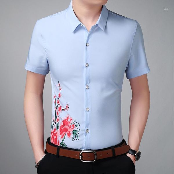 

men shirt summer style fashion business printing beach hawaiian shirt men casual short sleeve asianlarge size 7xl1, White;black