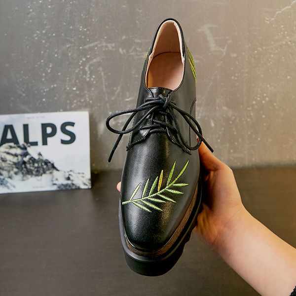 

patent shoes 2021 plus size 22-26cm long female pumps in heels ladies'shoes embroidered pretty sheets 9wth, Black