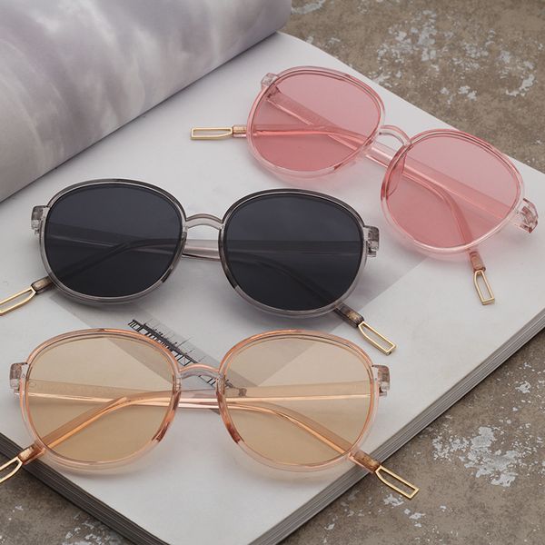 

2020 retro round brand designer sun glasses for women mirror sunglasses female oculus de sol pink