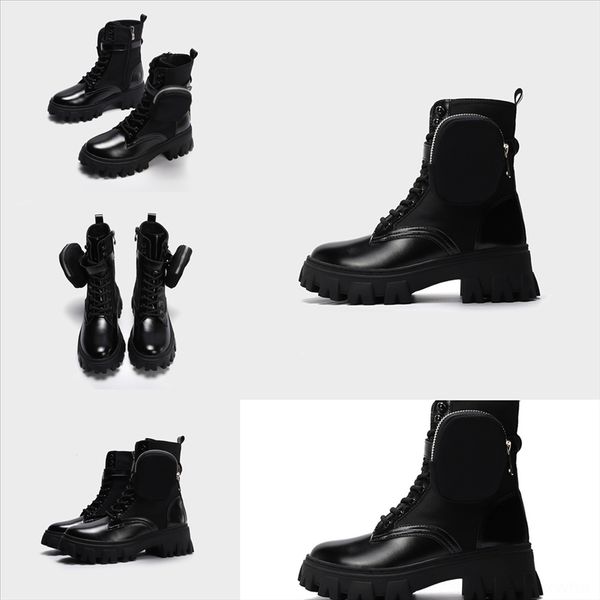 

bkogv women boot motorcycle rois winter ankle nylon combat designers walletandboots designers bootsankle brand snow boot nylon, Black