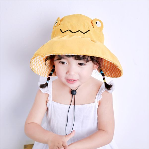 

ребёнки sun шляпа с большими полями spf50 new summer kids empty топ тонких панам шапки детского bucket hat пляж кпт jlleox, Blue;gray