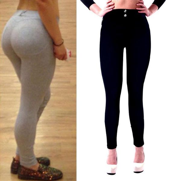 

women pencil pants slim lift hips solid color elastic sports leggings, White;red