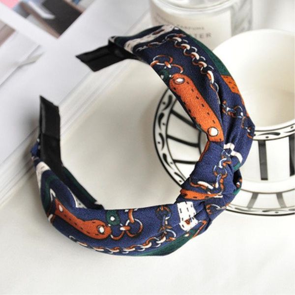 

fashion elegant cross knot cloth art wide headbands stretchy floral striped hair bands for women girls hair accessories headwrap q bbyjom