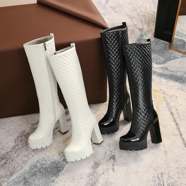 

2020's latest high heels, rider boots, martin's shoes, women's shoes, chunky boots, zipper fashion boots, Black