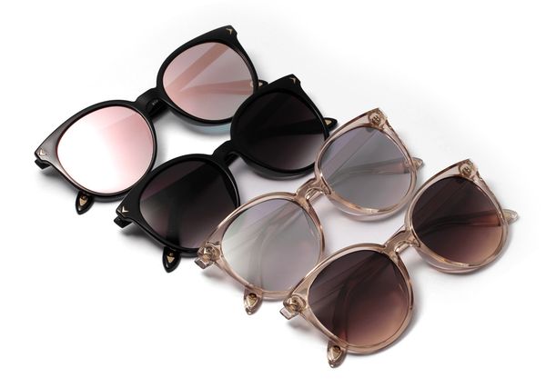 

selling new style round retro women sunglasses transparent frame designer sunglasses mens sunglasses comes with box, White;black