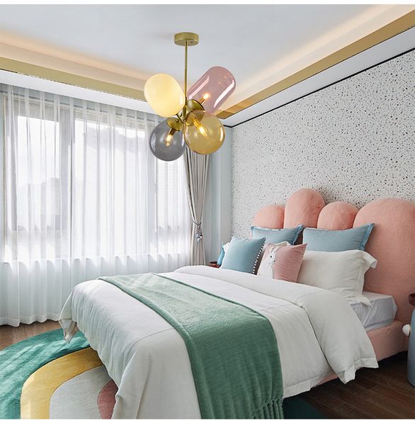 

nordic colorful balloon glass led pendant lights lovely children room bedroom dining room hanging lamps lighting luminaire decor