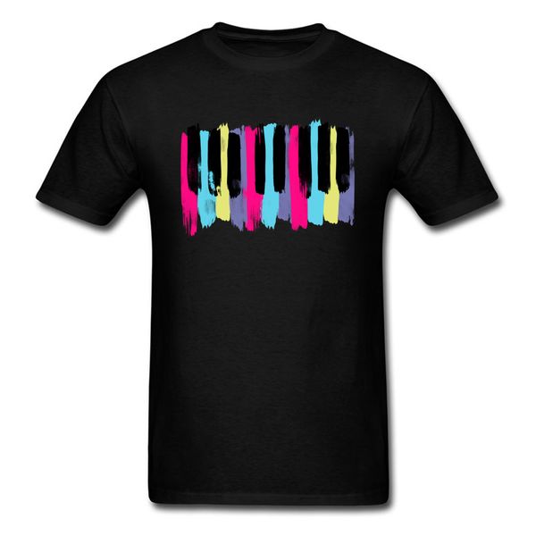 

fashion music colors men black t-shirt watercolor piano keys printed on male birthday gift custom tee shirts sport hooded sweatshirt hoodie