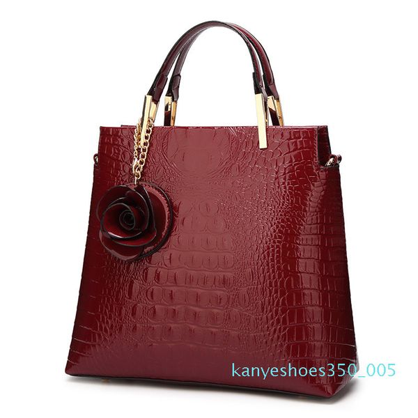 

patent leather women's handbags luxury designer alligator women bag ladies shoulder messenger bags handbag female tote purse w164 k05