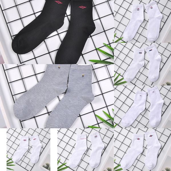 

men's medium tube cotton business spring and autumn pure color socks simple leisure socks sockssports liaoyuan ybklb, Black
