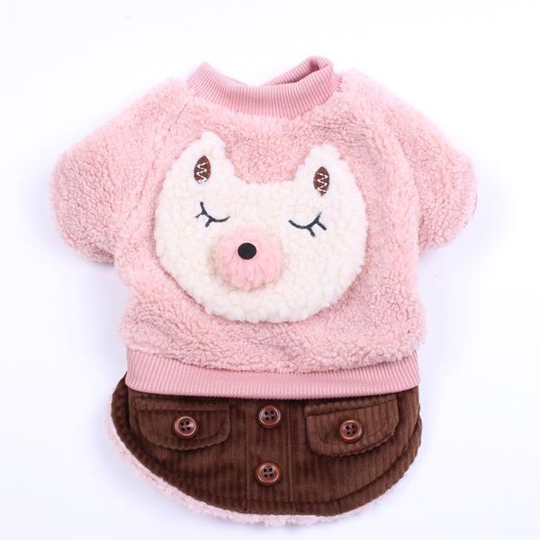 

dog warm dress coat jacket fleece corduroy cat puppy hoodie sweater winter warm apperal 5 sizes 2 colours