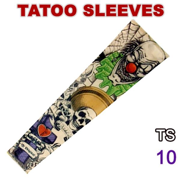 

6 pcs cycling sports tattoo sleeves kits uv cool cycling running arm warmer elastic fashionable sunscreen sleeve summer outdoor sport