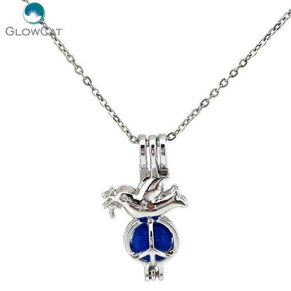 

k627 летающие мир pigeon птицы beads клетка подвеска pearl зодиак созвездие аромат эфирное масло диффузор locket bbyuvt bdehome, Black