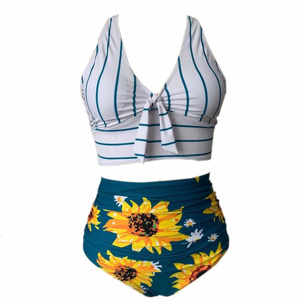 

large fashion high waist split swimsuit bikini, White;black