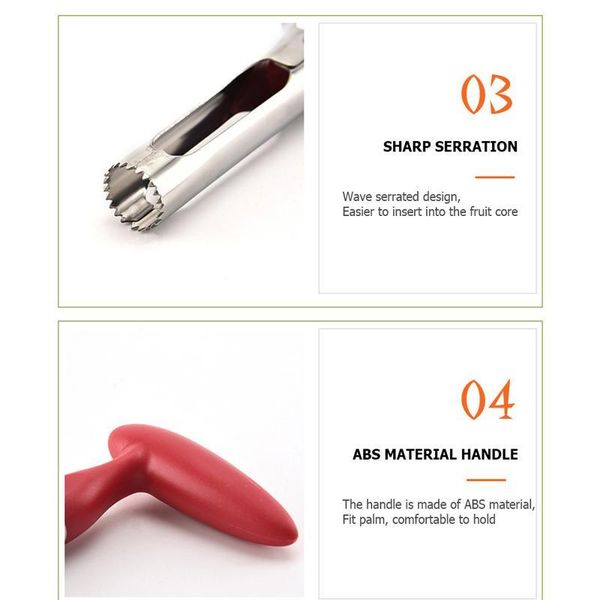 

simple fruit core remover stainless steel cutting vegetable core removed cutter slicer kitchen tools 18x9 bbyozh