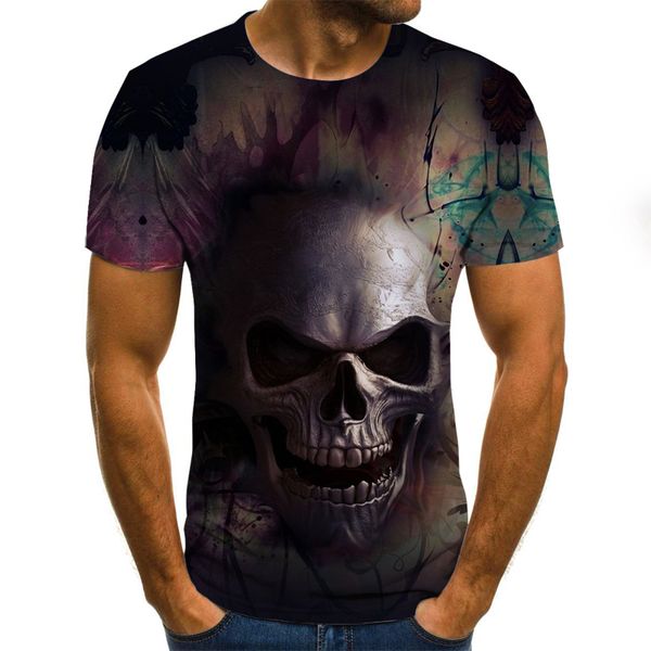 

skeleton punk rock retro gothic 3d print shirts hippie comics comics men clothing