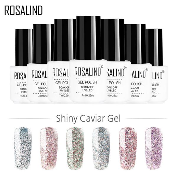 

rosalind uv nail gel glitter dazzling gel nail varnish hybrid semi permanent base coat soal off uv gel polish, Red;pink