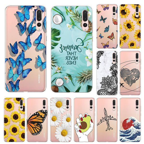 

case lite silicon soft tpu coque capa for p20 pro transparent cover huawei p 20 p20lite cases celular