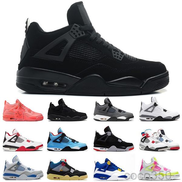 

2021 og 4s men basketballs shoes 4 fire red university blue pine green white cement lemon venom womens trainers sports sneakers ppm5, Black