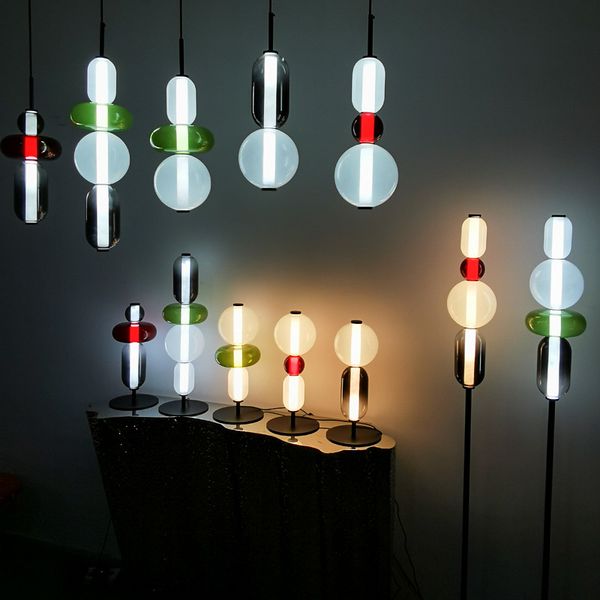 

new product light luxury color glass ball pendant light modern simple restaurant living room bar villa lamp decoracion salon