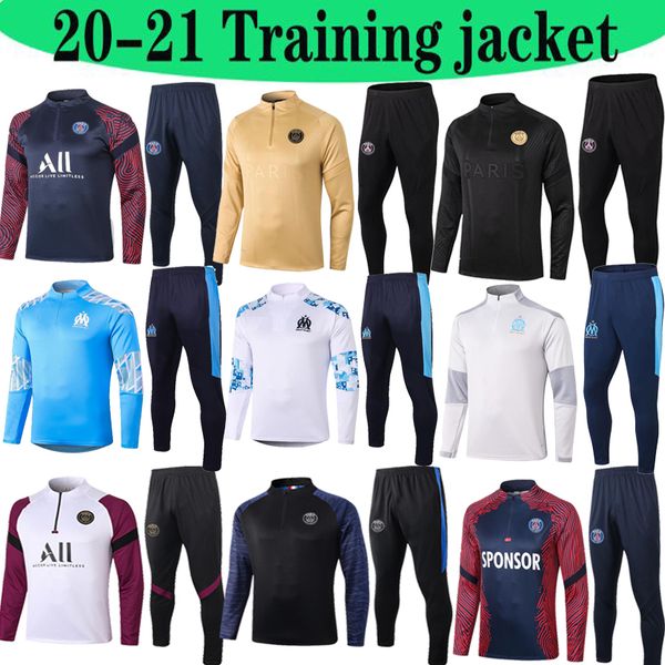 

новые 2020 2021 real madrid men футбольные учебные костюмы 20 21 marseille paris mbappe выжитие maillots de foot chandal kit couscsuit, Black
