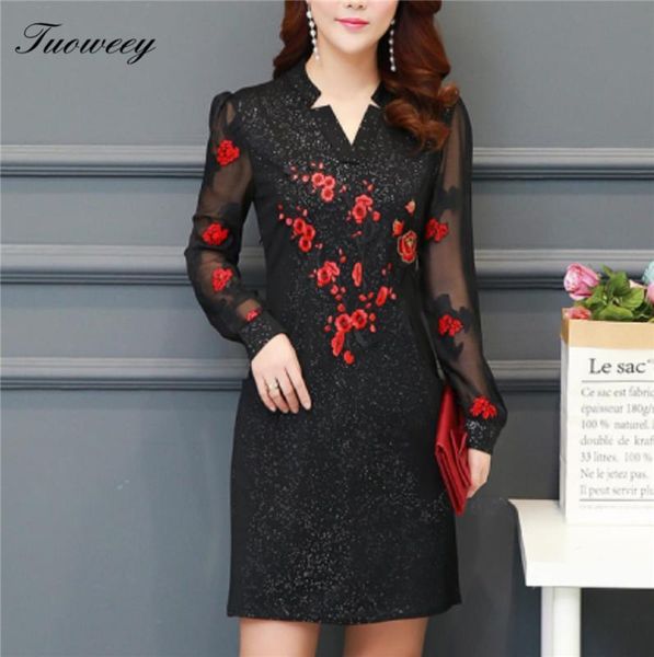 

spring autumn mesh lace patchwork dress women bodycon pencil slim party wear to work dresses vestidos kg-57, Black;gray