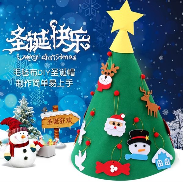 

comfortable felt handmade children cloth puzzle christmas decorations christmas tree new