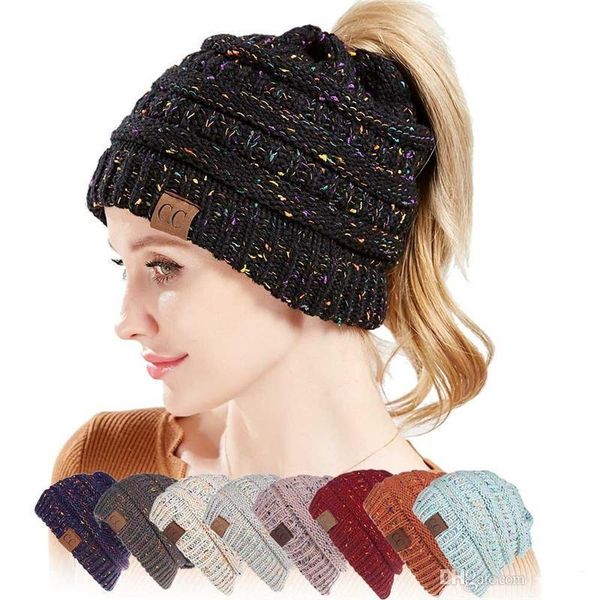 

dhl cycling designer knitted cc beanies woman men winter warm headbands hair accessories boho fascinator headpieces 36 colors cpa3301, Black