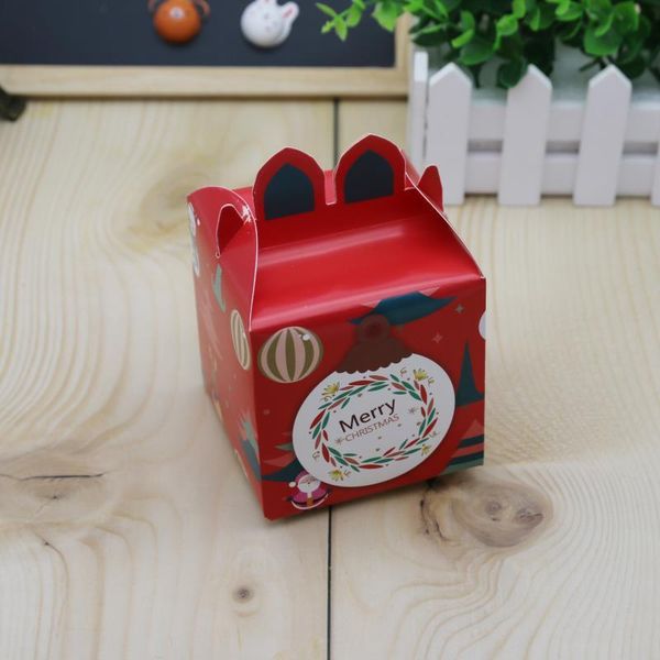 

50шт рождество конфеты коробка белл рождество конфеты упаковка бумажная коробка сочельник партия cookie сумка подарочная коробка navidad кон