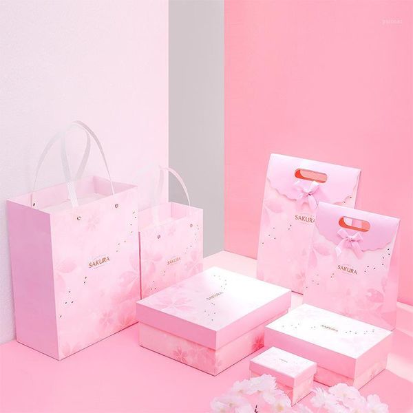 

gift wrap pink cherry blossom boxes to rectangular grade cover box small and pure fresh valentine's day packaging box1
