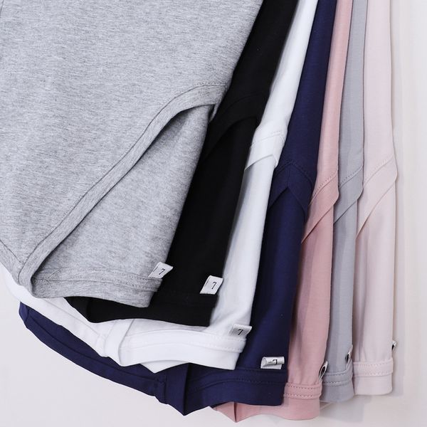 

men's short sleeve 2020 summer 180g ice porcelain cotton etched wool pullover short sleeve t-shirt men's solid color v-neck t-shir, White