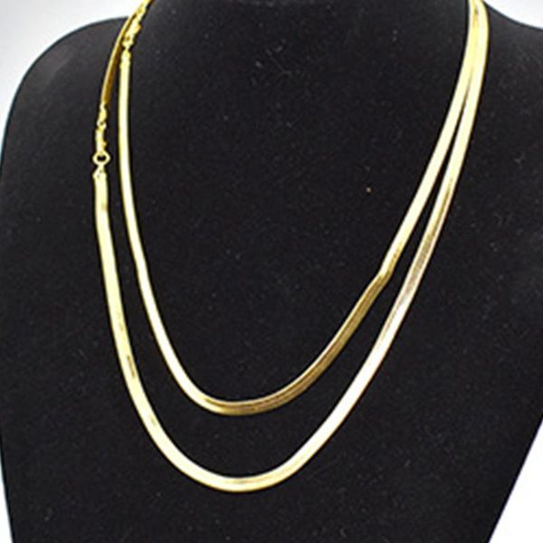 

customied 18/20/22 дюйма 4ммы змея цепь голой цепь простая ключица из мужских украшений женщин, Silver