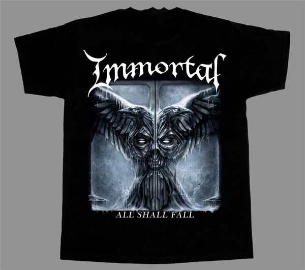 

immortal all shall fall heavy metal new short long sleeve black t-shirt round neck tee shirt sport hooded sweatshirt hoodie