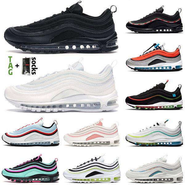 

97s classic men women running shoes trainers triple black white all white halloween mschf inri jesus leopard pack sport sneakers 36-45