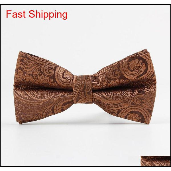 

fashion paisley pattern men's bowtie polyester necktie butterfly cashew flowers bow tie for party wedding corb qylgff bdehome, Blue;white