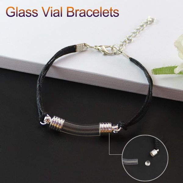 

charm bracelets 2pcs glass vial pendant bracelet writing name wirte on rice fashion jewelry unique gifts, Golden;silver