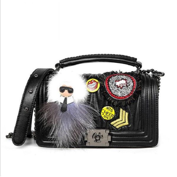 

genuine leather purse crossbody shoulder women bag clutch female handbags lock chain main femme de marque