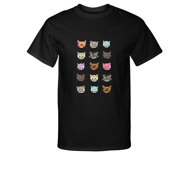 

sport 2019 new summer cool tee shirt fashion rainbow kittens moody cats t-shirt cotton t-shirt