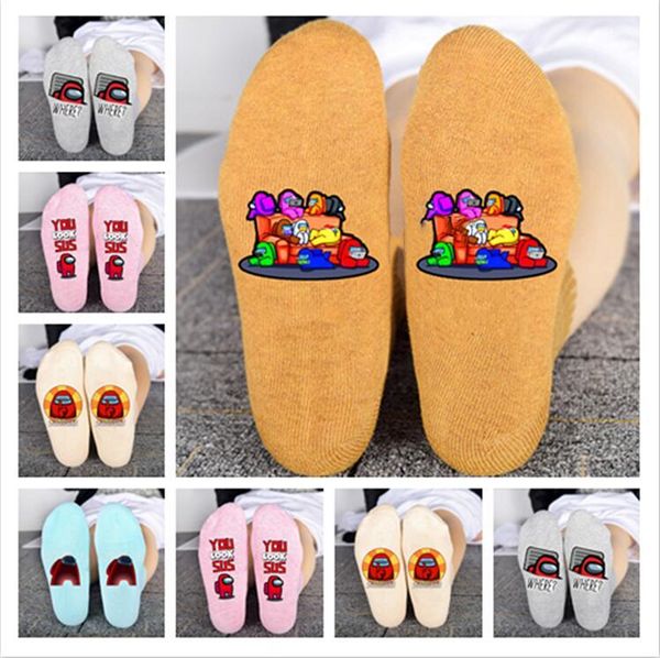 

among us socks colored print breathable cotton socks women men mid-calf length sock cute novely cartoon warm stockings, Black;white