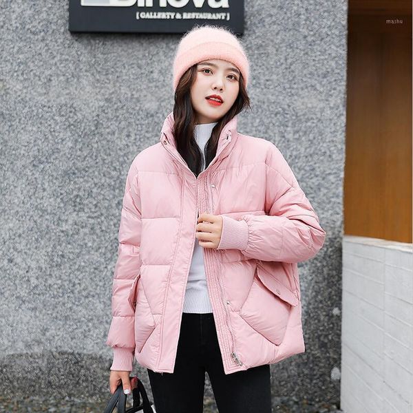 

winter jacket women coats new 2020 winter coat women clothing short slim thick warm pakra women's jackets black1, Black