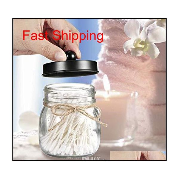 

regular mason jar bathroom apothecary jars vanity organizer- rustic farmhouse decor matte black canister glass for co qylemb bdenet